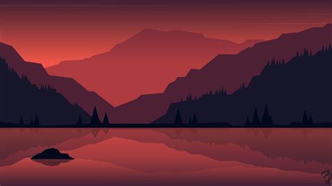 Beautiful Lake [1920 x 1080] Minimalist Desktop Wallpaper, Minimal ...