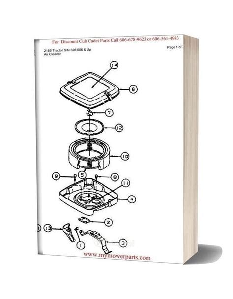 Cub Cadet Parts Manual For Model 2165 Tractor Sn 326006 And Up PDF ...