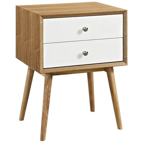 Modà Modern Contemporary Urban Design Bedroom Nightstand, White, Wood ...