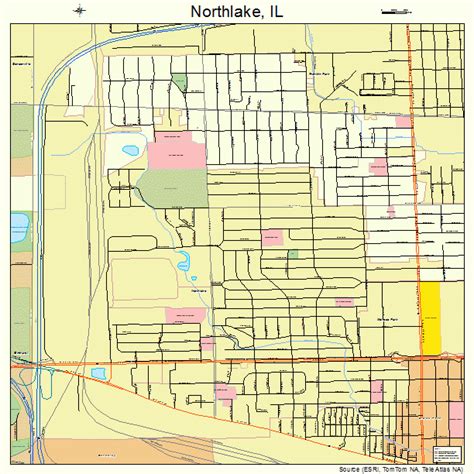 Northlake Illinois Street Map 1753871