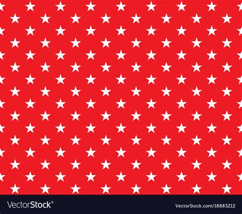 Seamless background with white stars on red Vector Image