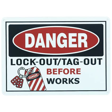 LOTO Signage - "Lock Out Tagout Before Works" - Next Day Safety