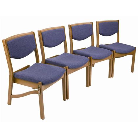 Row of Maxim Deluxe Stacking Chairs - Rosehill Furniture