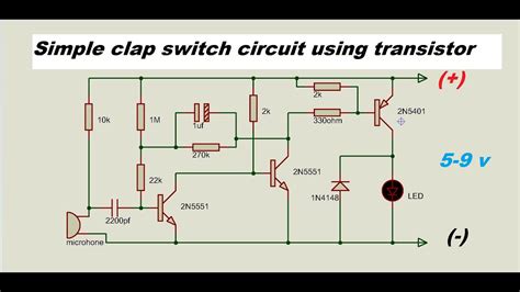 Simple clap switch circuit using transistor - YouTube