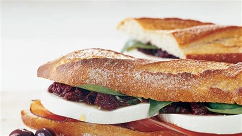 Mozzarella and Prosciutto Sandwiches with Tapenade Recipe | Bon Appétit