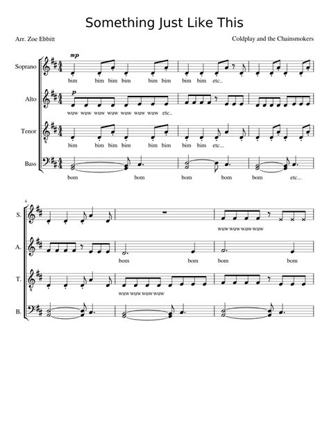 Something Just Like This! Sheet music for Piano | Download free in PDF or MIDI | Musescore.com