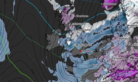 UK snow WARNING: Horrifying weather MAP shows whole of Britain covered ...