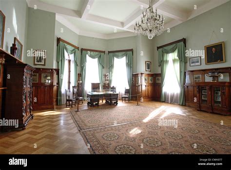 Livadia, a room of the White Palace, site of the Yalta Conference Stock ...