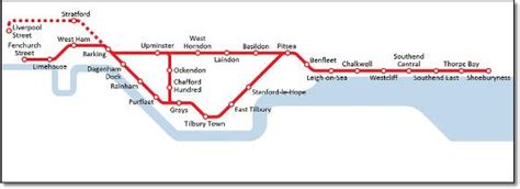 c2c London Tilbury & Southend train / rail map