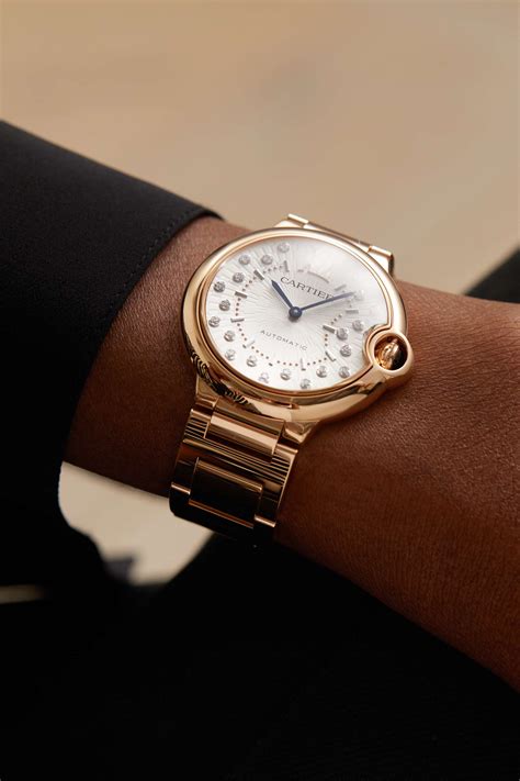 Rose gold Ballon Bleu de Cartier Automatic 36mm 18-karat rose gold and ...