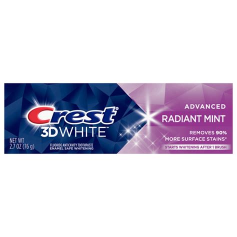 Save on Crest 3D White Fluoride Anticavity Whitening Toothpaste Radiant Mint Order Online ...