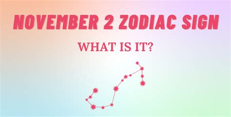 November 2 Zodiac Sign Explained | So Syncd