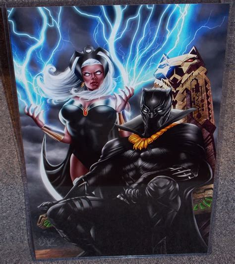 The Black Panther & Storm Glossy Print 11 X 17 in Hard Plastic | Etsy