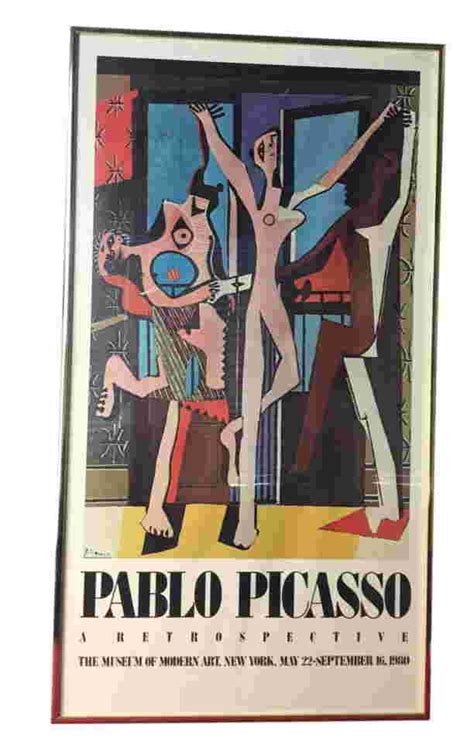 PABLO PICASSO Museum Exhibition Poster with COA