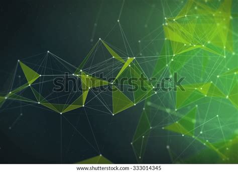 Abstract Green Particles Background Stock Illustration 333014345