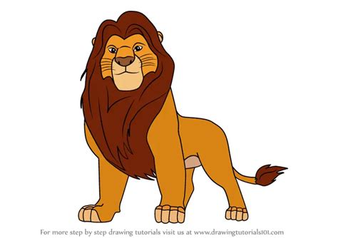 Learn How to Draw Mufasa from The Lion King (The Lion King) Step by Step : Drawing Tutorials