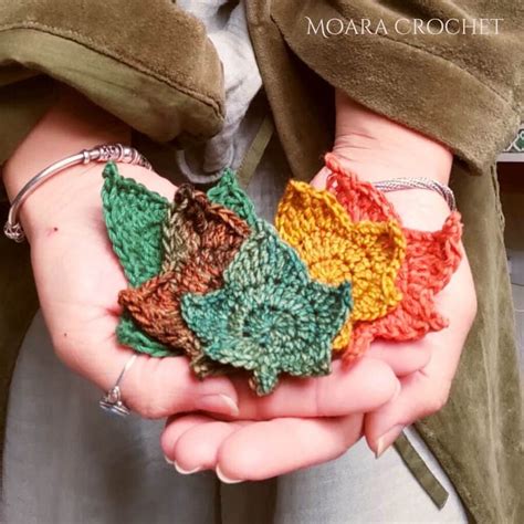 Crochet Maple Leaf - Free Pattern - Moara Crochet