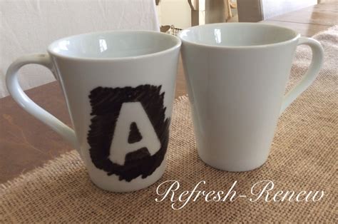 Refresh - Renew: Initial Porcelain Coffee Mugs