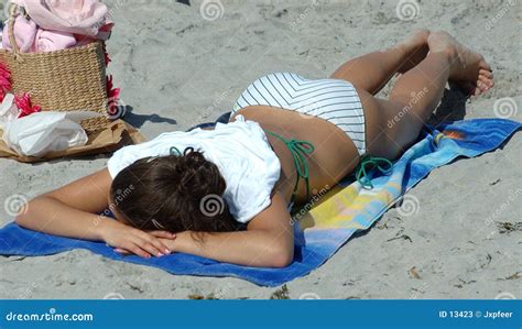 Beach Tanning Stock Photos - Image: 13423