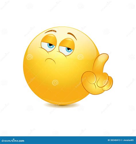 Emoticon Saying No with His Finger Stock Vector - Illustration of ...