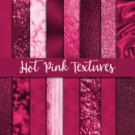 Hot Pink Textures, Fuchsia Backgrounds, Fuschia Glitter, Digital Paper ...