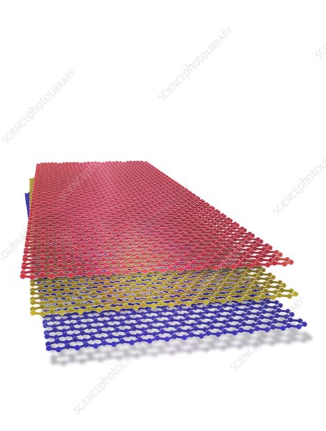 Trilayer magic-angle twisted graphene, illustration - Stock Image ...