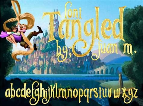 Tangled Font | Esteban4058 | FontSpace | Disney font, Disney font free, Disney silhouettes