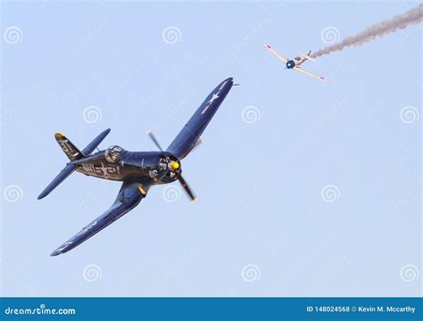 World War II Aerial Dogfight Editorial Stock Photo - Image of corsair, flying: 148024568