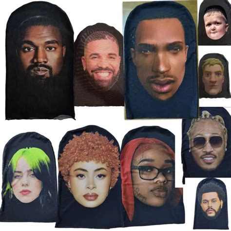 CJ JONSEY KANYE West Shiesty Mask Full Face Shiesty Funny Cosplay Celebrity EUR 17,90 - PicClick FR