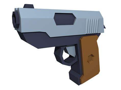 low poly pistol | Personagens 3d, Moodboard, Ideias para desenho