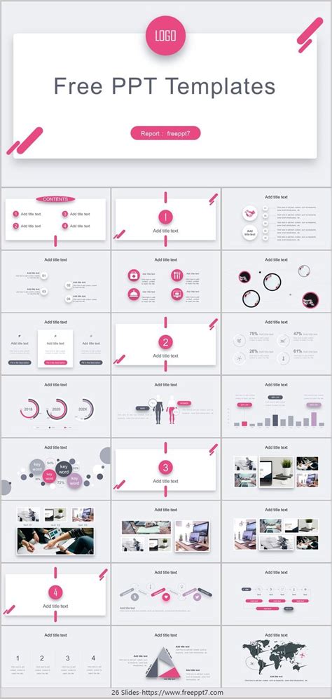 Pink Card Style Business PowerPoint Templates & Google slides | Business powerpoint templates ...