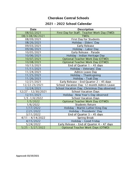 Cherokee County Schools Nc Calendar – Printable Template Calendar