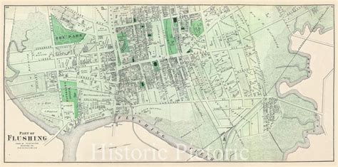 Historic Map : Part of Flushing, Queens, New York City, Beers, 1873 v2 ...