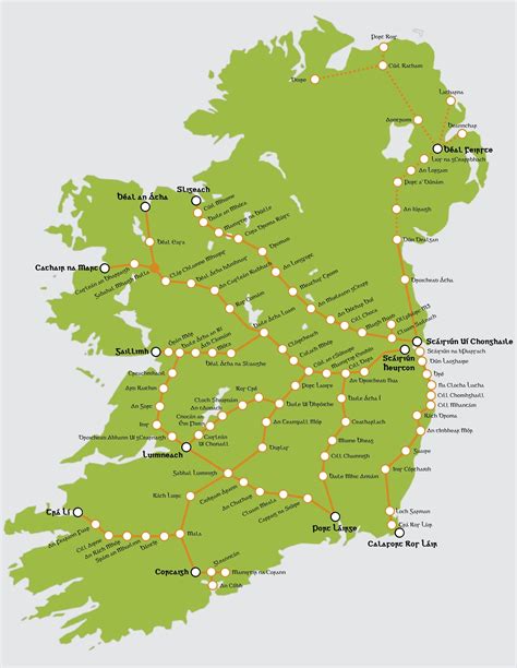 Messing around with a font I found today so decided to make an Iarnród Éireann network map as ...