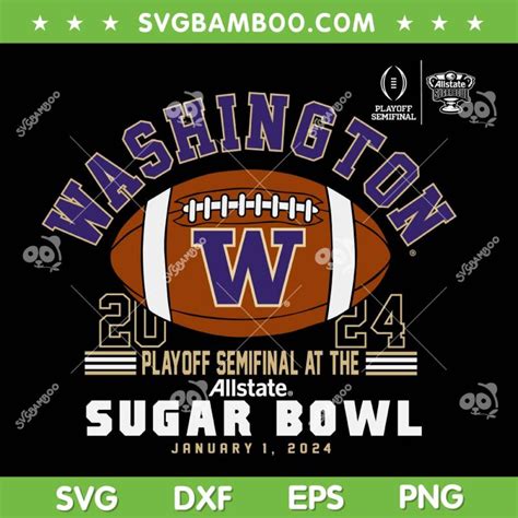 Washington Huskies Sugar Bowl 2023 2024 SVG