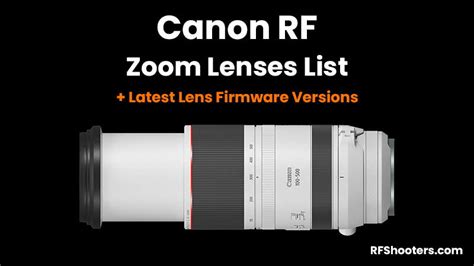 Complete List of Canon RF Zoom Lenses - RF Shooters