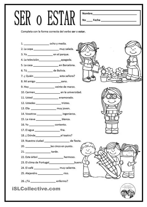 14 Ser Vs Estar Printable Worksheets / worksheeto.com