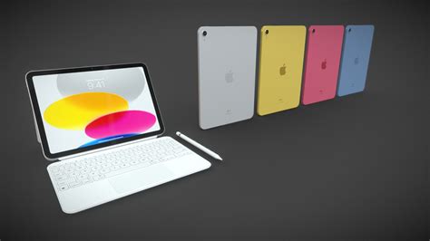 Apple iPad 10th gen and Magic Keyboard Folio - Buy Royalty Free 3D ...