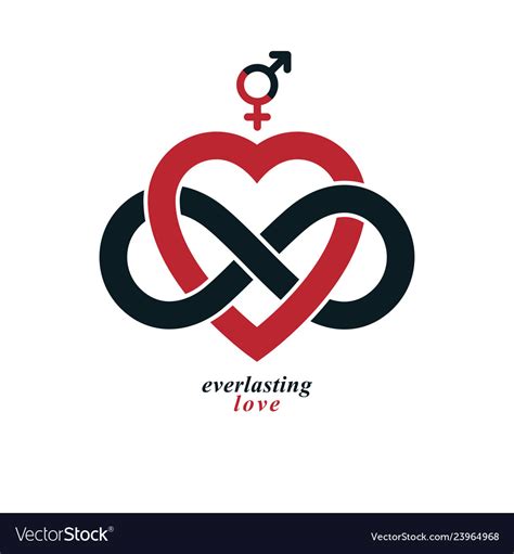 Eternal love conceptual sign symbol created Vector Image