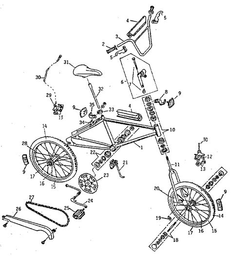 Bicycle: Huffy Bicycle Parts List