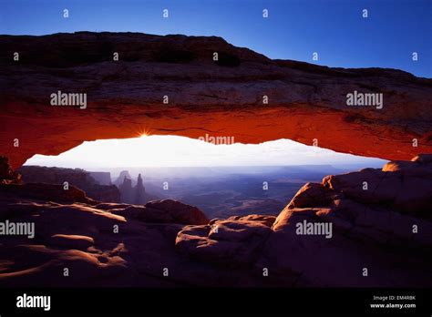 Sunrise At Mesa Arch; Utah United States Of America Stock Photo - Alamy