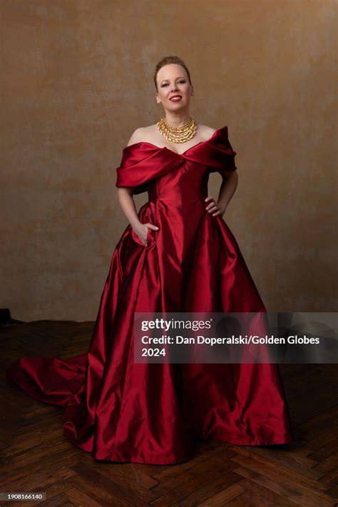 Alma Pöysti at the portrait booth at the 81st Golden Globe Awards... News Photo - Getty Images