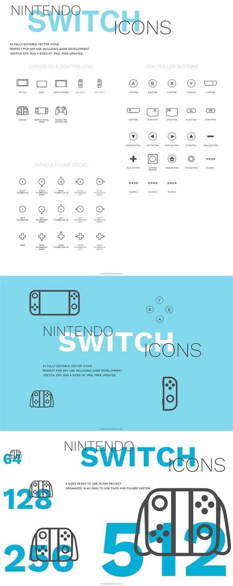 Nintendo Switch Icon Set. Video Game Icons #outline #video | Nintendo switch, Icon, Game icon