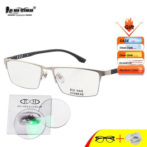 Rectangle Glasses Frame Fill Prescription Lenses Customize Eyeglasses ...