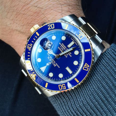 Replica Submariner Fashion Swiss Men's Rolex 116613 Blue Dial - Perfect ...