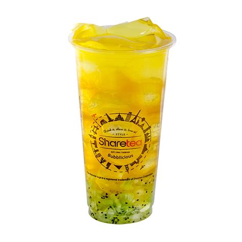 Kiwi Fruit Tea With Aiyu Jelly - Sharetea Malaysia