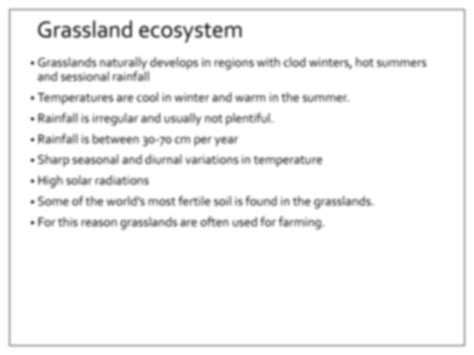 SOLUTION: Grassland and savana ecosystem - Studypool