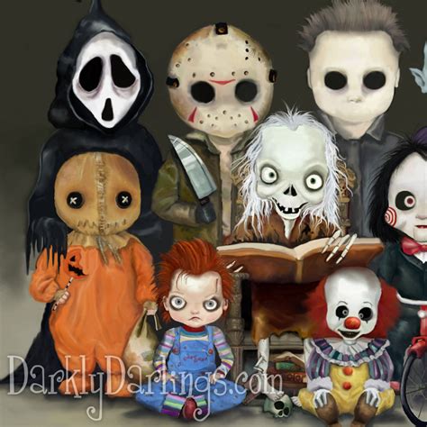 Horror Villains Art / Halloween Decor - Etsy