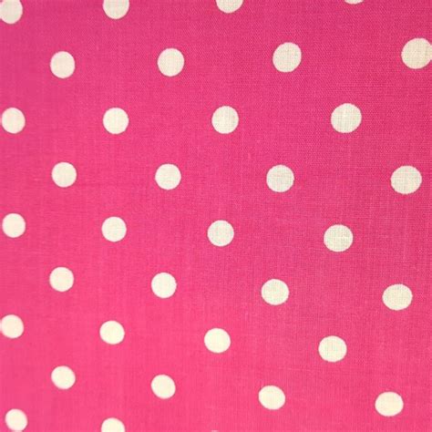 Pink /white Polka-dot Poly/ Cotton Fabric Medium Dots Crinkle Fabric 1Y 3"X44"W | eBay