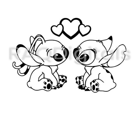 Angel and Stitch SVG fond transparent Angel SVG Stitch svg - Etsy ...